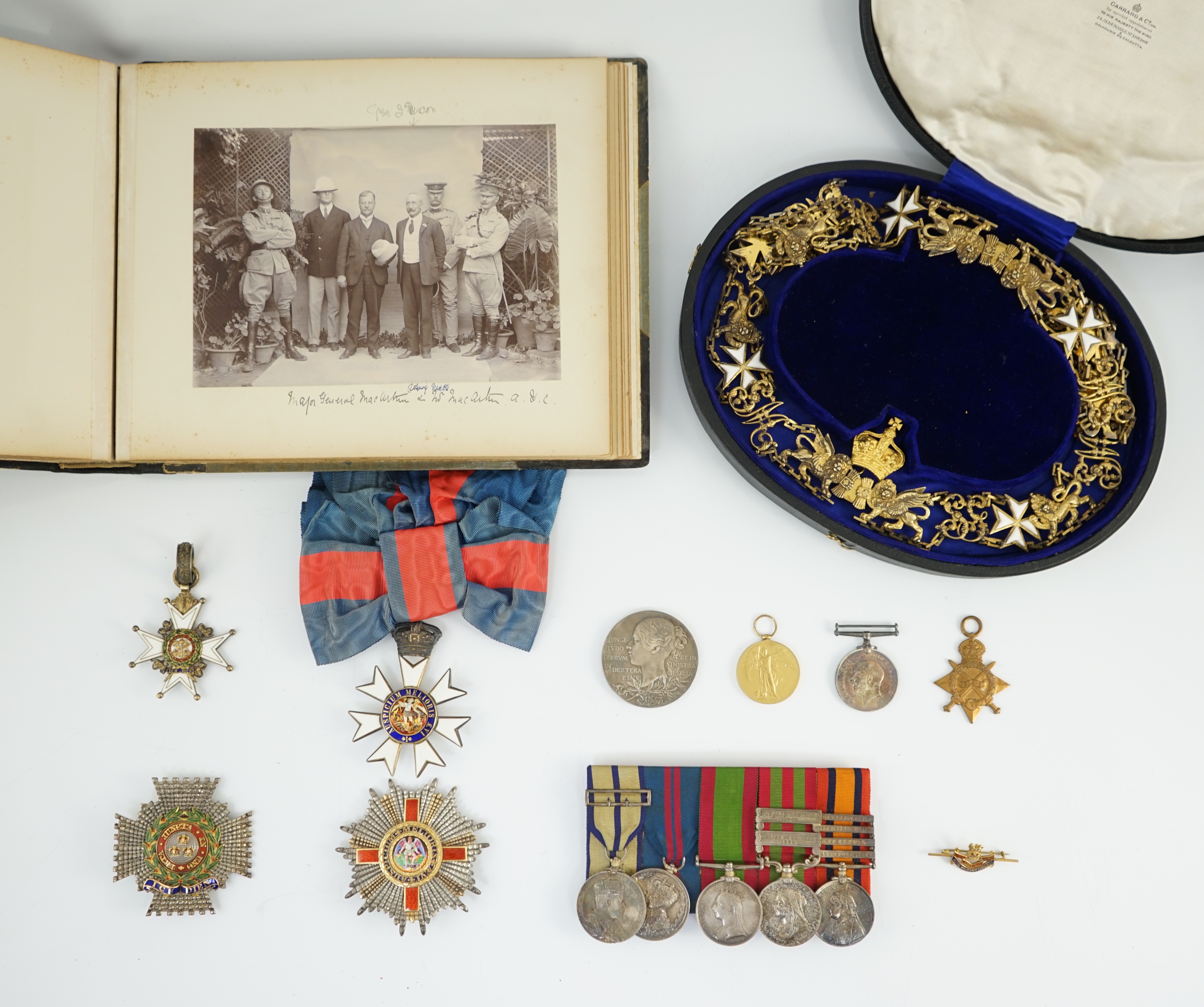 A magnificent group of Afghanistan, Indian General Service, Boer War, and Great War of eleven medals, awarded to General Sir John Eccles Nixon, GCMG KCB, who was the General responsible for the disastrous first British E